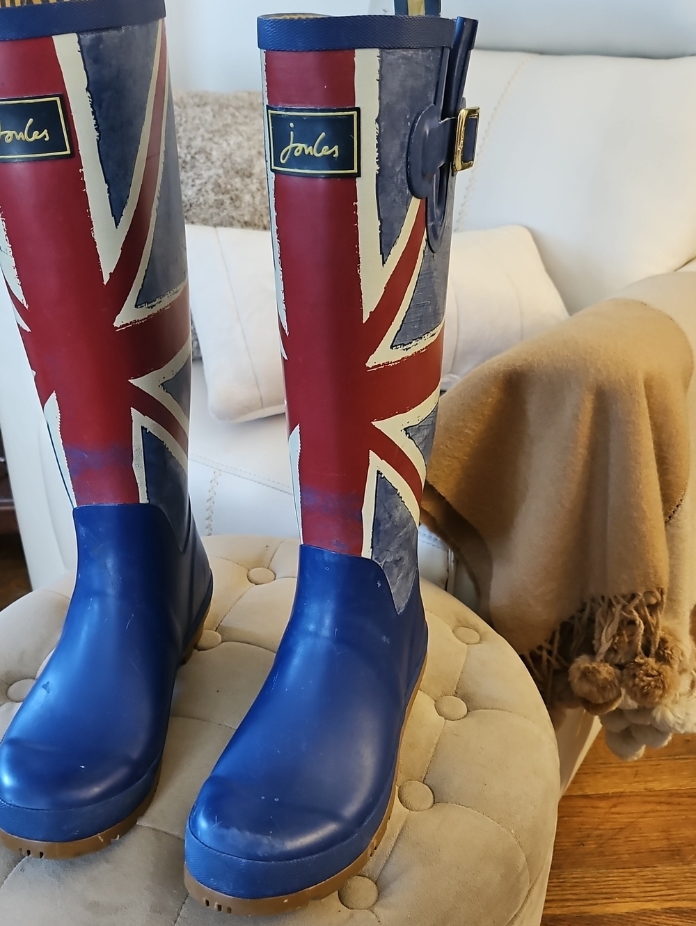 JOULES ""T-JACK" Knee High Pull On Wellies 9M EUC - Picture 3 of 16